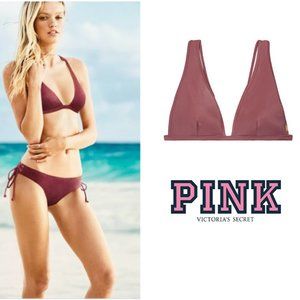 VS-PINK Deep Plunge Bikini Swim Top